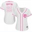 Minnesota Twins #25 Byron Buxton White/Pink Fashion Womens Stitched MLB Jersey