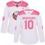 Adidas New York Islanders #10 Derek Brassard White/Pink Authentic Fashion Womens Stitched NHL Jersey