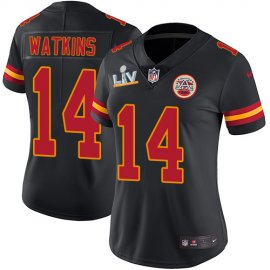 Nike Kansas City Chiefs #14 Sammy Watkins Black Womens Super Bowl LV Bound Stitched NFL Limited Rush Jersey