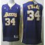 Los Angeles Lakers 34 Shaquille ONeal Purple Swingman NBA Jersey Cheap