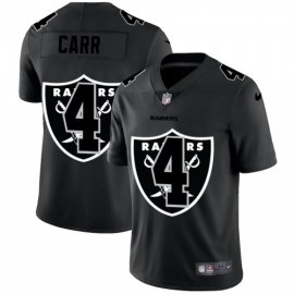 Las Vegas Raiders #4 Derek Carr Mens Nike Team Logo Dual Overlap Limited NFL Jersey Black