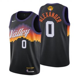 Nike Phoenix Suns #0 Ty-Shon Alexander Mens 2021 NBA Finals Bound City Edition Jersey Black Mens