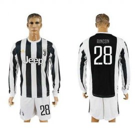 Juventus #28 Rincon Home Long Sleeves Soccer Club Jersey