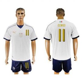 Italy #11 Cerci Away Soccer Country Jersey