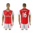 Arsenal #16 Ramsey Home Soccer Club Jersey