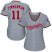 Washington Nationals #11 Ryan Zimmerman Grey Road 2019 World Series Champions Womens Stitched MLB Jersey