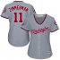Washington Nationals #11 Ryan Zimmerman Grey Road 2019 World Series Champions Womens Stitched MLB Jersey