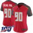 Nike Tampa Bay Buccaneers #90 Jason Pierre-Paul Red Team Color Womens Stitched NFL 100th Season Vapor Limited Jersey