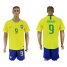 Brazil #9 Ronalno Home Soccer Country Jersey