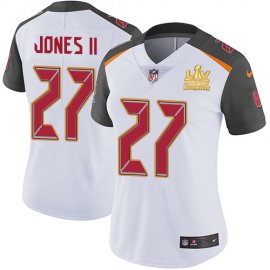 Nike Tampa Bay Buccaneers #27 Ronald Jones II White Womens Super Bowl LV Champions Patch Stitched NFL Vapor Untouchable Limited Jersey