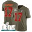 Nike Kansas City Chiefs #17 Mecole Hardman Olive Super Bowl LIV 2020 Mens Stitched NFL Limited 2017 Salute To Service Jersey