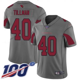 Nike Arizona Cardinals #40 Pat Tillman Silver Mens Stitched NFL Limited Inverted Legend 100th Season Jersey