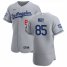 Los Angeles Dodgers #85 Dustin May Mens Nike Gray Road 2020 World Series Champions Authentic Team MLB Jersey