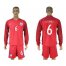 England #6 Stones Away Long Sleeves Soccer Country Jersey