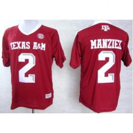 Texas A&M Aggies 2 Johnny Manziel Red College Football Techfit NCAA Jerseys