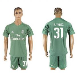 Real Madrid #31 R.Yanez Green Goalkeeper Soccer Club Jersey