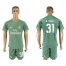 Real Madrid #31 R.Yanez Green Goalkeeper Soccer Club Jersey