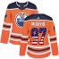 Adidas Edmonton Oilers #97 Connor McDavid Orange Home Authentic USA Flag Womens Stitched NHL Jersey
