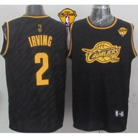Cavaliers #2 Kyrie Irving Black Precious Metals Fashion The Finals Patch Stitched NBA Jersey