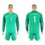 France #1 LLORIS Green Goalkeeper Long Sleeves Soccer Country Jersey