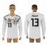 Germany #13 MULLER Home 2018 FIFA World Cup Long Sleeve Thailand Soccer Jersey