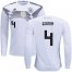 Germany #4 Ginter White Home Long Sleeves Soccer Country Jersey