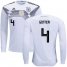 Germany #4 Ginter White Home Long Sleeves Soccer Country Jersey