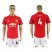 Manchester United #4 Jones Red Home Soccer Club Jersey