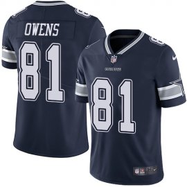 Nike Dallas Cowboys #81 Terrell Owens Navy Blue Team Color Mens Stitched NFL Vapor Untouchable Limited Jersey
