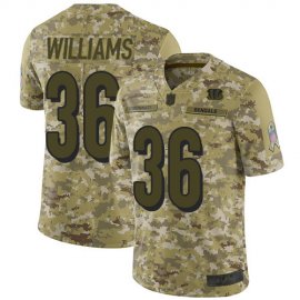 Nike Cincinnati Bengals #36 Shawn Williams Camo Mens Stitched NFL Limited 2018 Salute To Service Jersey