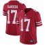 Nike San Francisco 49ers #17 Emmanuel Sanders Red Team Color Mens Stitched NFL Vapor Untouchable Limited Jersey