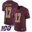 Nike Washington Football Team #17 Terry McLaurin Burgundy Red Alternate Mens Stitched NFL 100th Season Vapor Limited Jersey