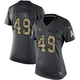 Nike Tennessee Titans #49 Nick Dzubnar Black Womens Stitched NFL Limited 2016 Salute to Service Jersey