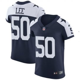 Nike Dallas Cowboys #50 Sean Lee Navy Blue Thanksgiving Mens Stitched NFL Vapor Untouchable Throwback Elite Jersey