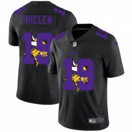 Minnesota Minnesota Vikings #19 Adam Thielen Mens Nike Team Logo Dual Overlap Limited NFL Jersey Black