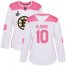 Adidas Boston Bruins #10 Anders Bjork White/Pink Authentic Fashion Stanley Cup Final Bound Womens Stitched NHL Jersey