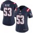 Nike New England Patriots #53 Josh Uche Navy Blue Womens Stitched NFL Limited Rush Jersey
