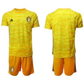 Belgium Blank Yellow Goalkeeper Soccer Country Jersey