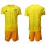 Belgium Blank Yellow Goalkeeper Soccer Country Jersey