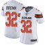 Nike Cleveland Browns #32 Jim Brown White Womens Stitched NFL Vapor Untouchable Limited Jersey