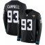 Nike Jacksonville Jaguars #93 Calais Campbell Black Team Color Mens Stitched NFL Limited Therma Long Sleeve Jersey