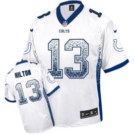 Nike Indianapolis Colts #13 T.Y. Hilton White Mens Stitched NFL Elite Drift Fashion Jersey