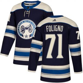 Adidas Columbus Blue Jackets #71 Nick Foligno Navy Alternate Authentic Stitched Youth NHL Jersey