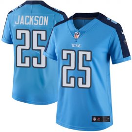 Nike Tennessee Titans #25 Adoree Jackson Light Blue Womens Stitched NFL Limited Rush Jersey