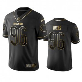Nike Chicago Bears #96 Akiem Hicks Black Golden Limited Edition Stitched NFL Jersey