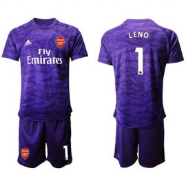 Arsenal #1 Leno Purple Goalkeeper Soccer Club Jersey