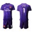 Arsenal #1 Leno Purple Goalkeeper Soccer Club Jersey