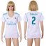 Womens Real Madrid #2 Carvajal Home Soccer Club Jersey