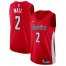 Mens Nike Washington Wizards #2 John Wall Red NBA Swingman Earned Edition Jersey