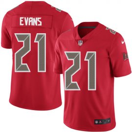 Nike Tampa Bay Buccaneers #21 Justin Evans Red Mens Stitched NFL Limited Rush Jersey